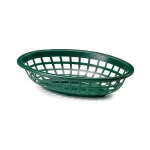 Tablecraft Green 7 3/4 Classic Oval Side Order Basket   Dozen  