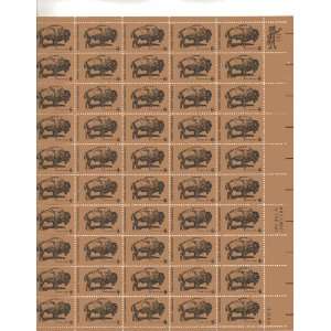 American Buffalo Full Sheet of 50 X 6 Cent Us Postage Stamps Scot 