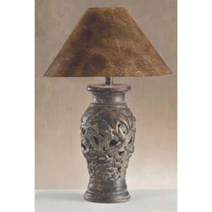   : 33 Inch Antique Bronze Finish Dolphin Table Lamp: Home Improvement