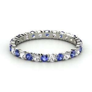  Rich & Thin Eternity Band, Platinum Ring with Sapphire 