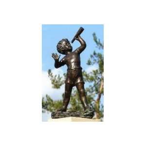 30 Bronze Garden Boy Stargazer Statue Yard Art:  Home 