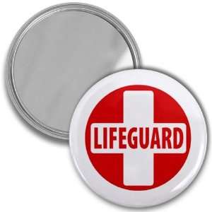 LIFEGUARD CROSS Red White Heroes 2.25 inch Pocket Mirror 
