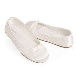 ESNY Occasions® Flower Girl Ballerina Shoes White NEW  