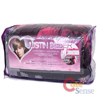 Justin Bieber Double Queen Comforter Set Pink Microfiber Bedding 
