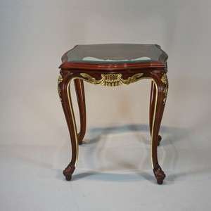 Louis XV Side Table With Glass Top  