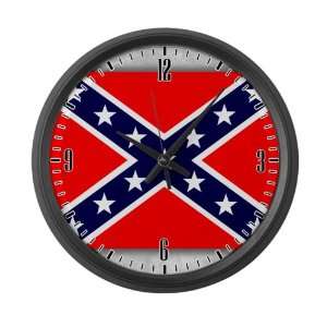    Large Wall Clock Rebel Confederate Flag HD 