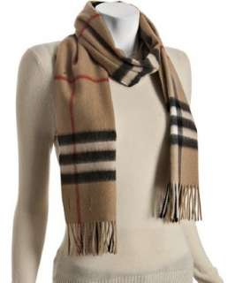 Burberry camel nova check cashmere scarf  