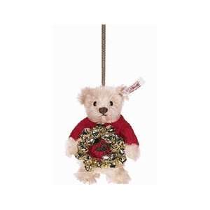  Steiff North American Exclusive Bear with Wreath Ornament 