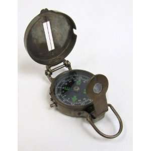 Military Compass Model Brass with Antique Finish Styled After the 