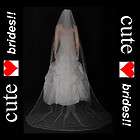 2T White Ivory Wedding Bridal Veil Rhinestone Tiara 54r items in 