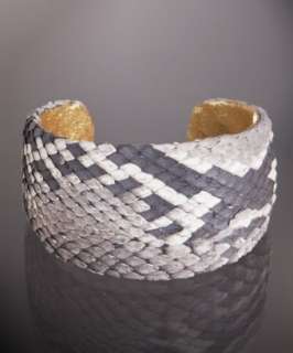 Ted Rossi natural python leather cuff   