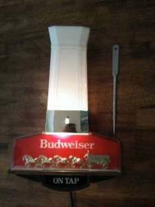VINTAGE BUDWEISER CLYDESDALES LIGHT CLOCK BEER COLLECTIBLE ANHEUSER 