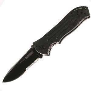  Blackhawk Point Man Serrated Black NEW HUNTING KNIFE 