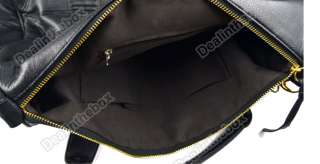European style Rivets Shoulder Bag Tote Handbag Golden  