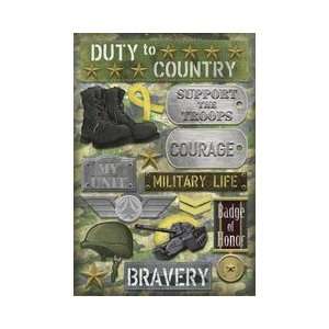  Military Cardstock Stickers: Military Life: Arts, Crafts 