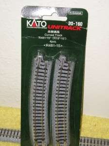 Kato N Scale Curved Unitrack #20 160 R481 15 degree  