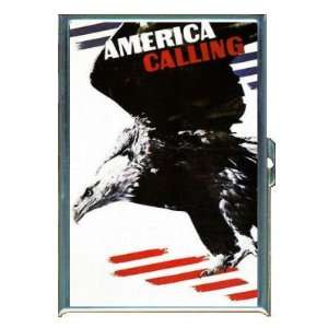  AMERICA CALLING EAGLE WORLD WAR II ID Holder, Cigarette 
