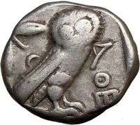   BIG 393BC Ancient Authentic Rare Silver Greek Coin ATHENA OWL  