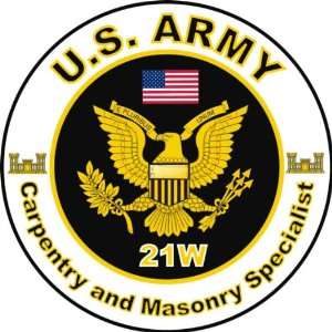  United States Army MOS 21W Carpentry & Masonry Specialist 