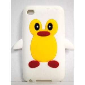 White Penguin Design Soft Silicone Case for Apple Ipod Touch 4 / 4th 