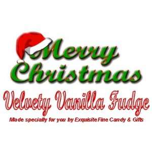 Custom Labeled Gift Merry Christmas Hat Velvety Vanilla Fudge