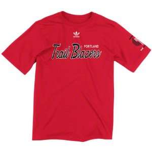 Portland Trail Blazers Red adidas Originals Hooked On Hoops T Shirt 