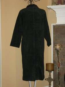   CENTIGRADE Black Full Length Washable Suede Ladies Coat Small  