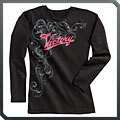 NWT Victory Motorcycle Womens script fitted L/S tee  