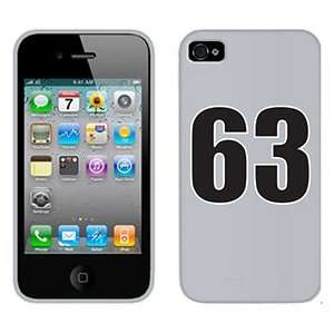  Number 63 on Verizon iPhone 4 Case by Coveroo  Players 