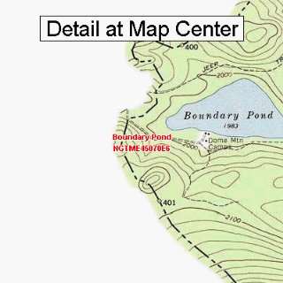 USGS Topographic Quadrangle Map   Boundary Pond, Maine (Folded 