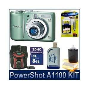  Canon PowerShot A1100 IS Digital Camera (Green), 12.1 MP 