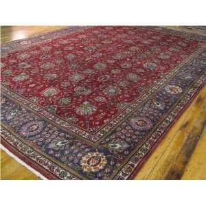   130 Red Persian Hand Knotted Wool Tabriz Rug Furniture & Decor