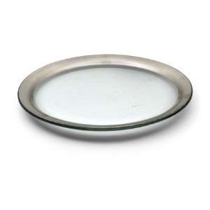  Annieglass Roman Antique Dinner Plate, Platinum: Kitchen 
