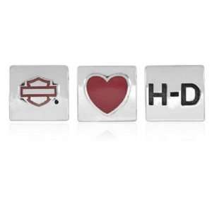  Harley Davidson® H D Pink Enamel Heart Ride Bead. HDD0086 