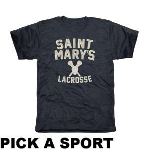  Saint Marys Gaels Legacy Tri Blend T Shirt   Navy Blue 