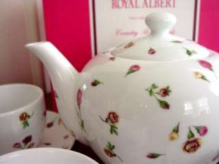 Royal Albert COUNTRY ROSE BUD Roses 10 Pc Tea Set NEW!  