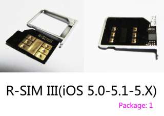 sim III 3 Ultra S Turbo SIM Unlock iPhone 4S GSM iOS 5.0.1, 5.1 F981 