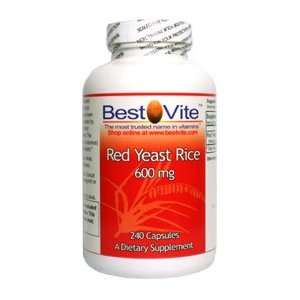  Red Yeast Rice 600mg (240 Capsules) Health & Personal 