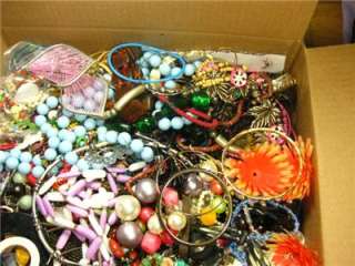 HUGE 14+LBS VINTAGE NOW JUNK CRAFT ALTERED ART JEWELRY LOT (4 