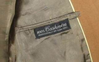 Austin Reed 100% Cashmere Blazer Sport Jacket Coat Mens 42 R Tan Brown 