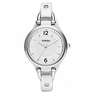  Fossil Bridgette Leather Watch   White Fossil Watches