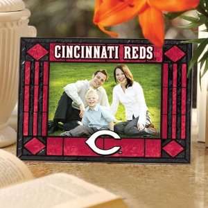  Cincinnati Reds Art Glass Horizontal Picture Frame: Sports 