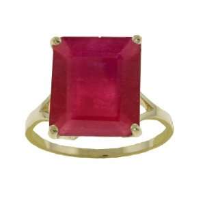  14k Solid Gold Ring with 7.5ct Octagon Ruby   Size 6.50 Jewelry