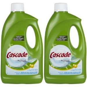 Cascade Extra Bleach Action Gel Dishwasher Detergent, Lemon Scent, 75 