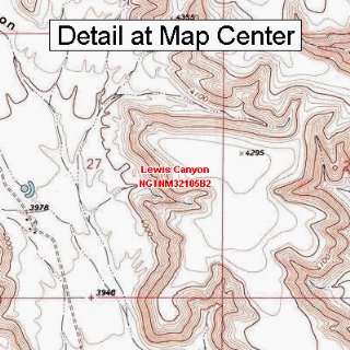  USGS Topographic Quadrangle Map   Lewis Canyon, New Mexico 