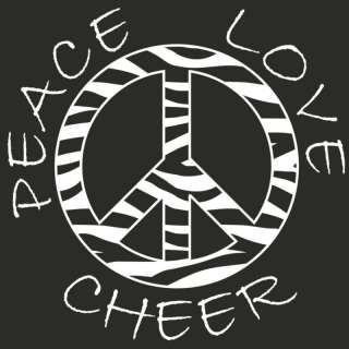 Peace Love and Cheer Cheerleader Tshirt  