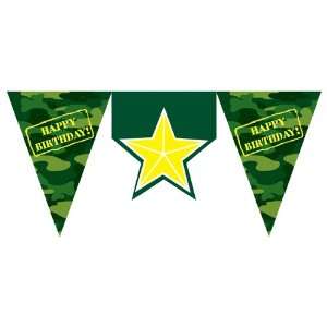  Army Themed Plastic Flag Banners