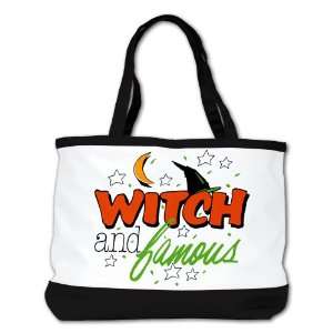   Bag Purse (2 Sided) Black Halloween Witch and Famous with Witch Hat