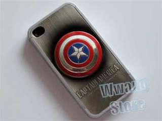 Captain America Metal Skin Hard Protect Case PC Bumper Cover for 