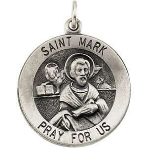  Sterling Silver St. Mark Medal 18.25mm Jewelry